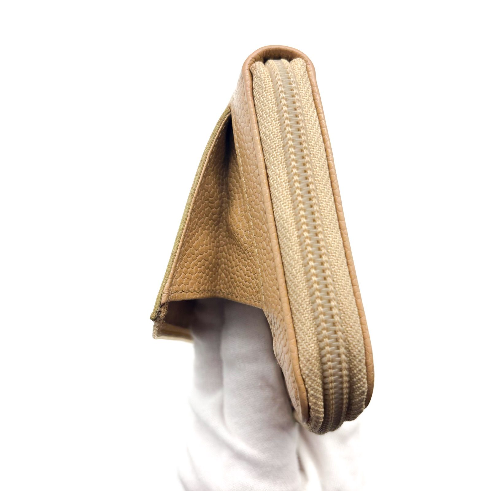  シャネル ココステッチ デカココ ラウンドジップ 長財布 ベージュ 長財布 小物