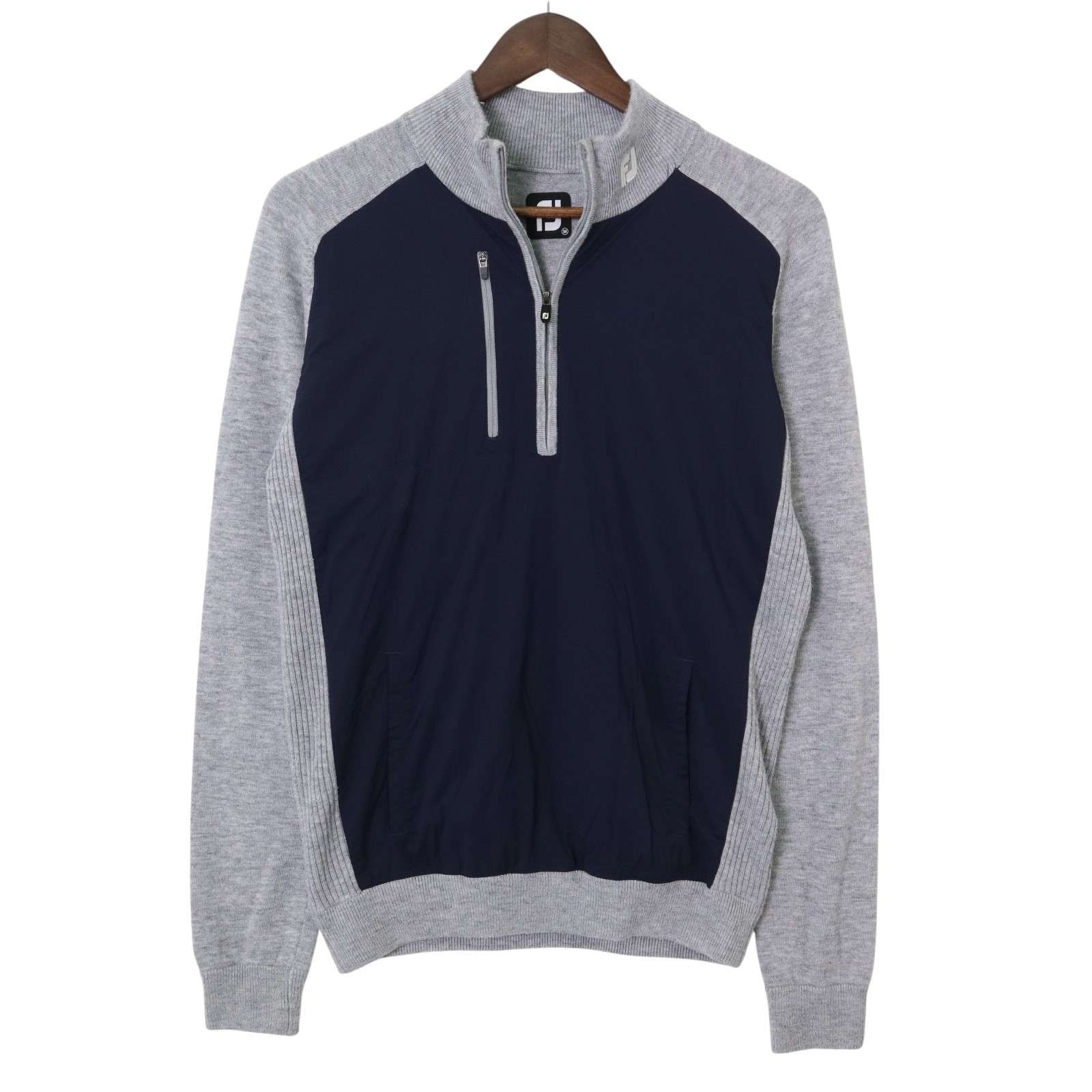 FJ FOOT JOY フットジョイ ゴルフ 秋冬 ロゴ刺繍☆ ウール混 切替