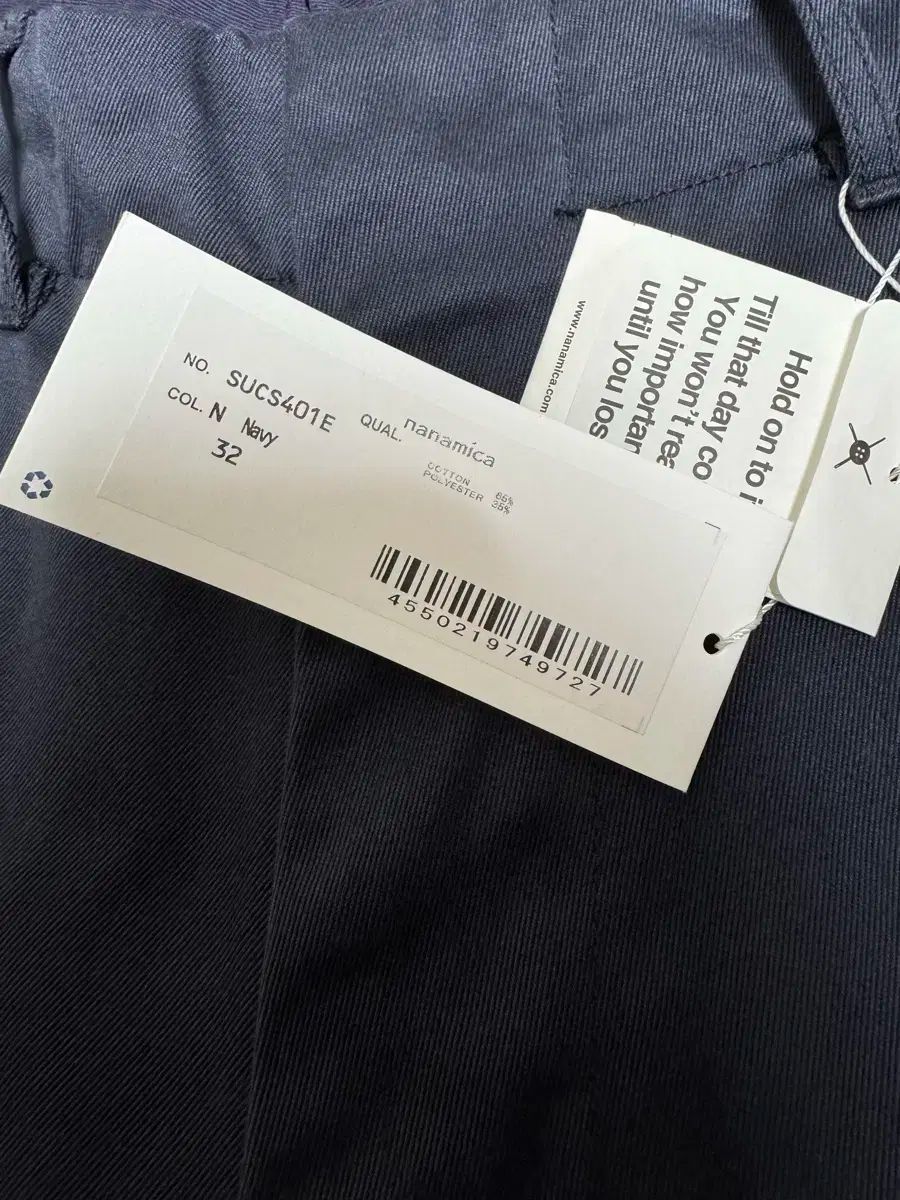 nanamica ワイドチノ ネイビー 32