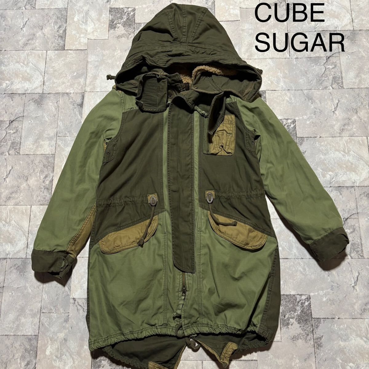 CUBE SUGAR キューブシュガー モッズコート ライナー付 フード取り外し 