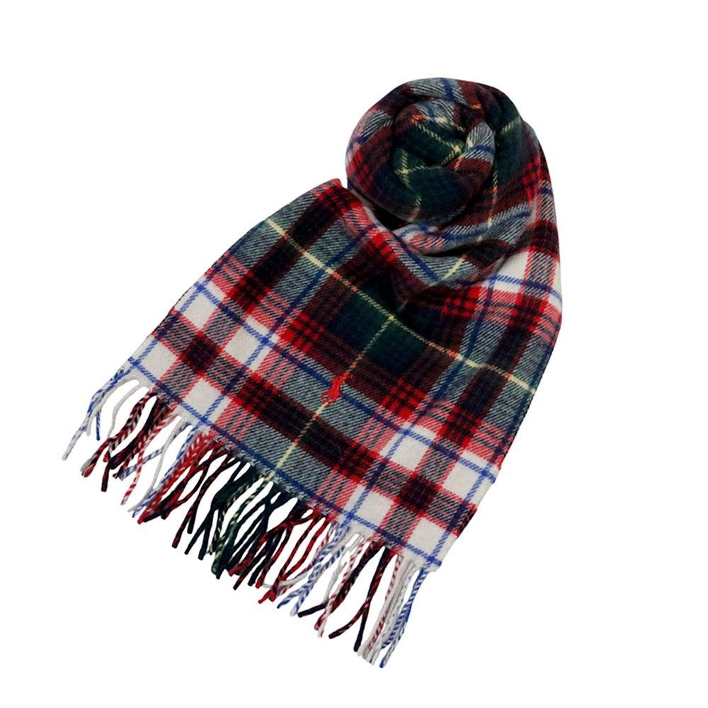 ポロラルフローレン POLO RALPH LAUREN マフラー チェック 刺繍 ウール ユニセックス Navy Red Cream おしゃれ 人気 ブランド 誕生日 記念 プレゼント ギフト