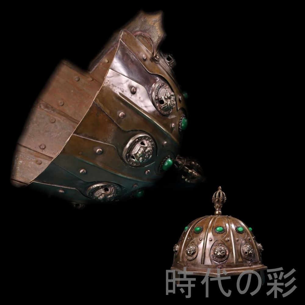 旧蔵 純銅帽子造形 純手作り 細工 高浮彫鏨刻 古銅器 置物 擺件 中国古美術 時代物 古董品 収集 旧家蔵出 唐物