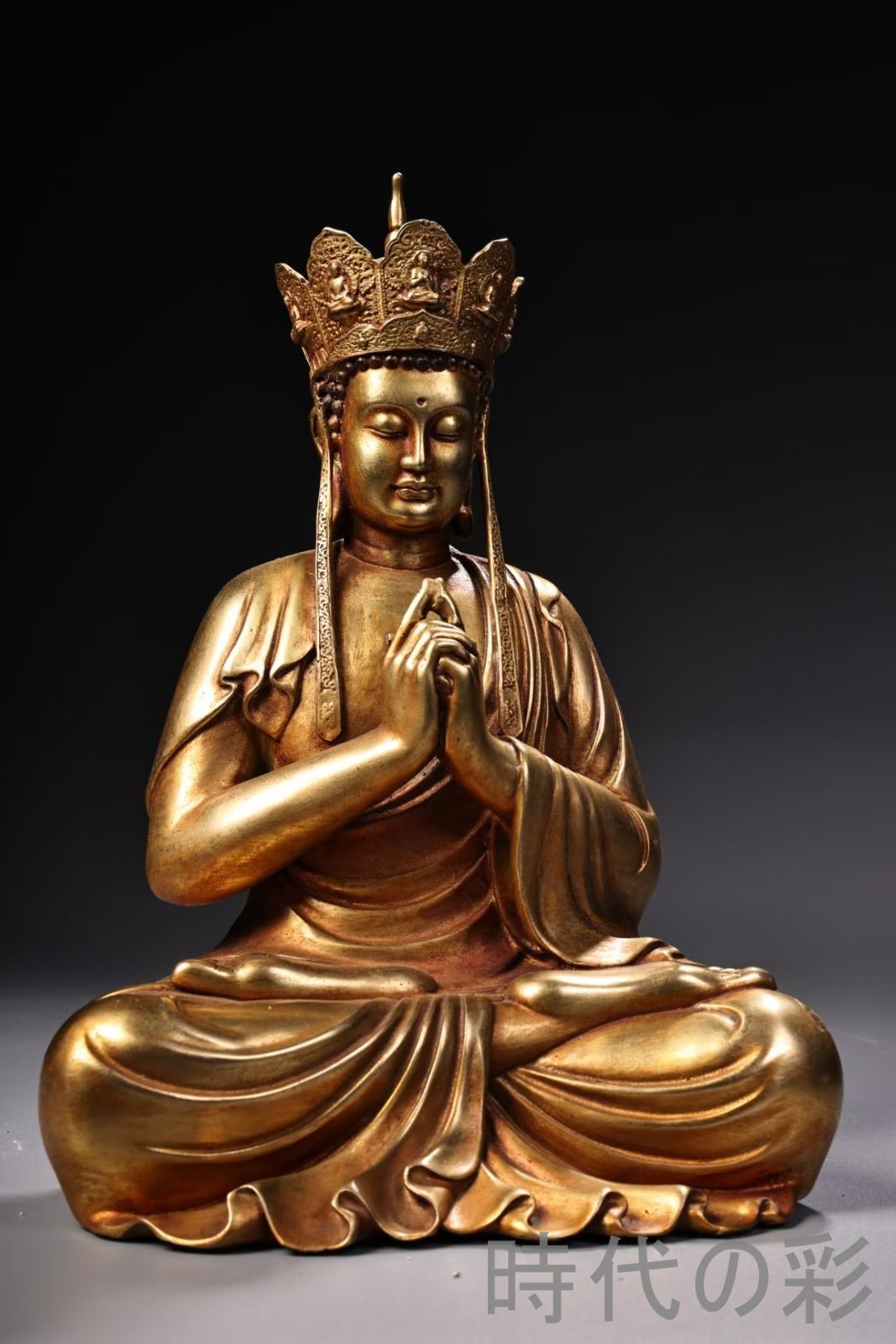 鍍金地蔵王菩薩像 純銅