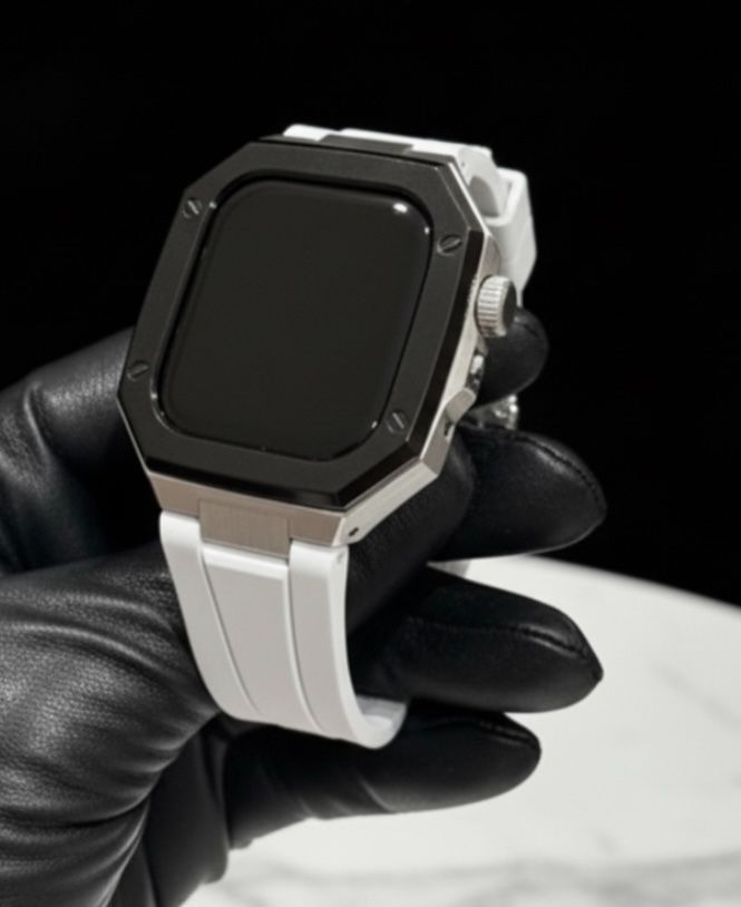 工具不要 最新 アップルウォッチ カスタム メタル ラバーバンド ベルト スクリューレス 225