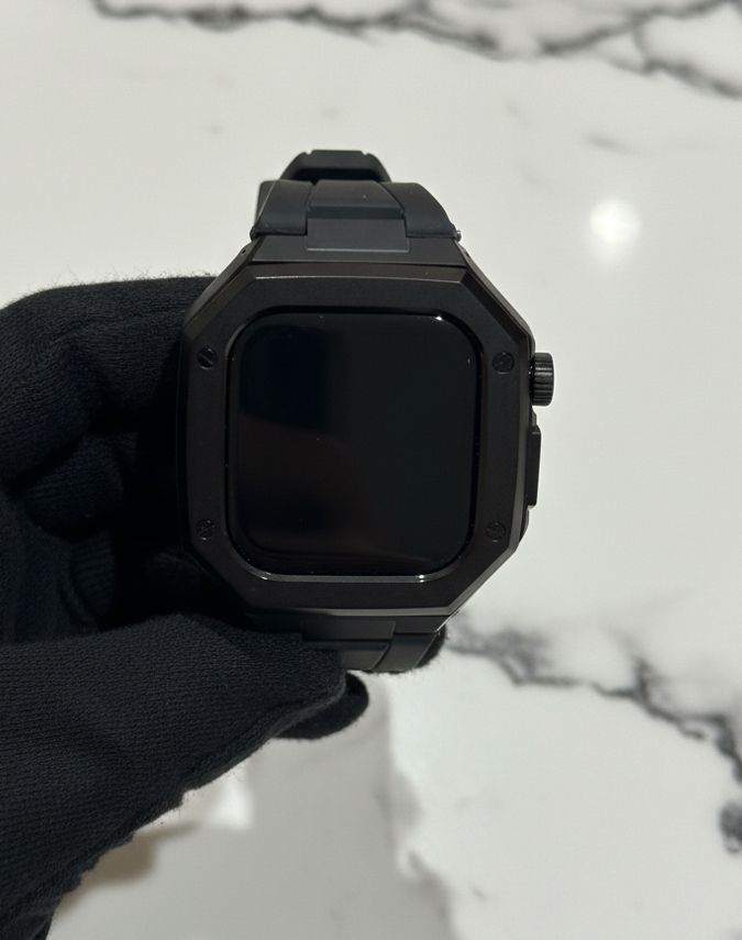 工具不要 最新 アップルウォッチ カスタム メタル ラバーバンド ベルト スクリューレス 223