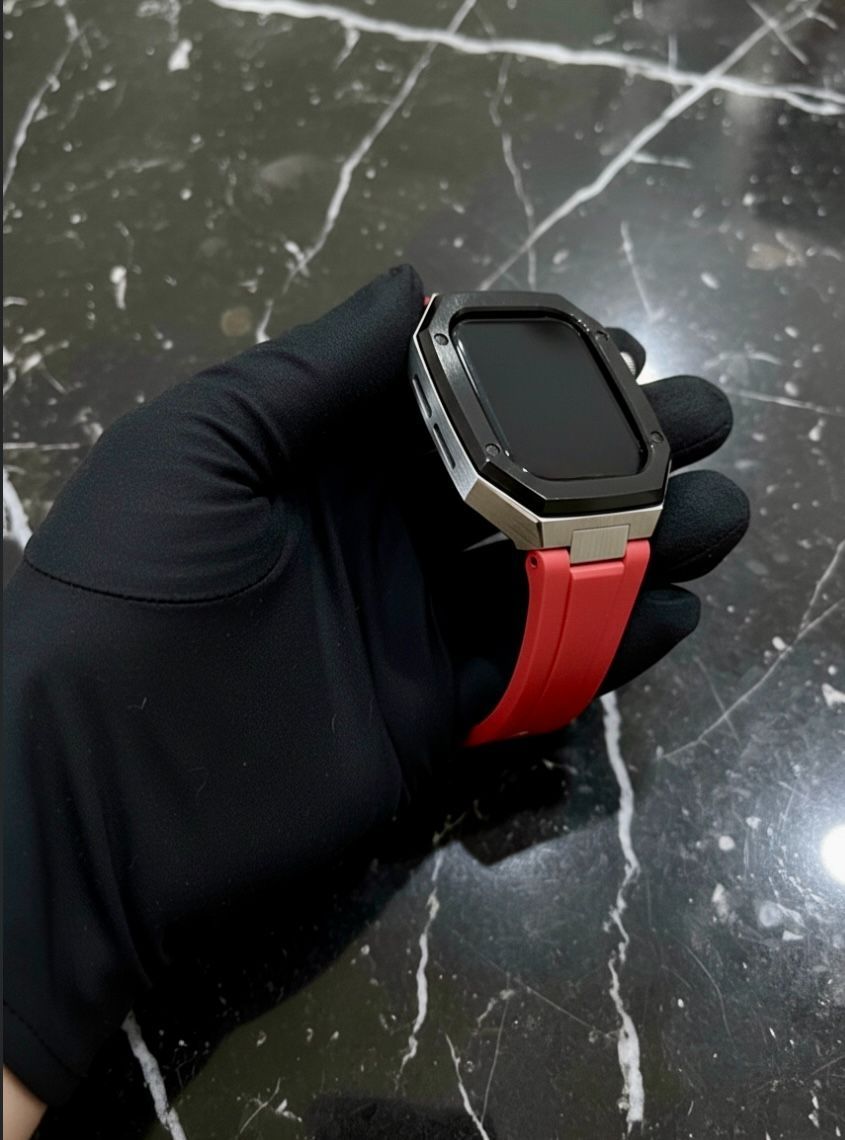 工具不要 最新 アップルウォッチ カスタム メタル ラバーバンド ベルト スクリューレス 227