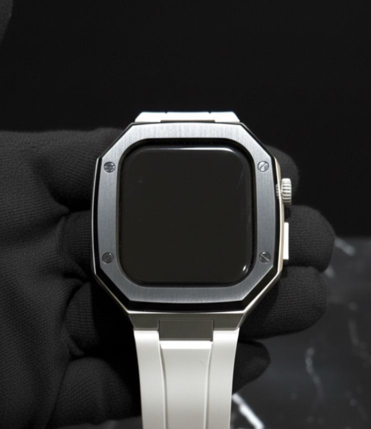 工具不要 最新 アップルウォッチ カスタム メタル ラバーバンド ベルト スクリューレス 225