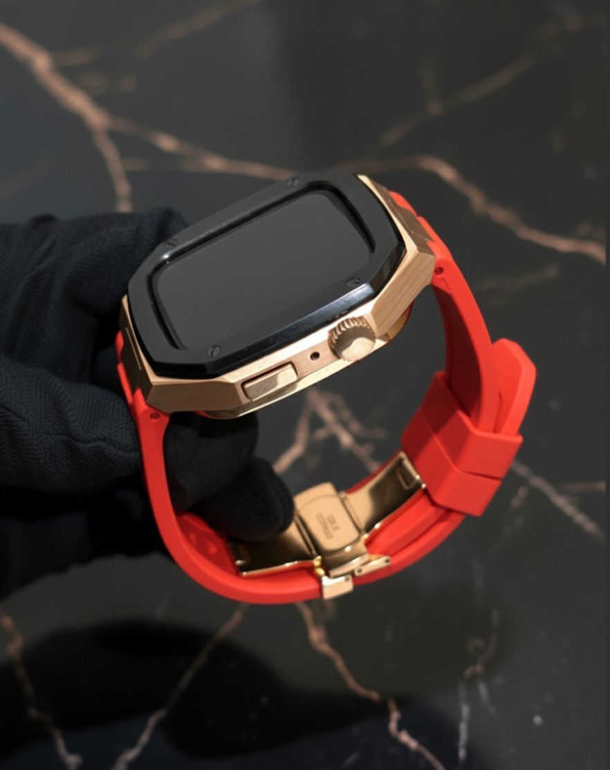 工具不要 最新 アップルウォッチ カスタム メタル ラバーバンド ベルト スクリューレス 226