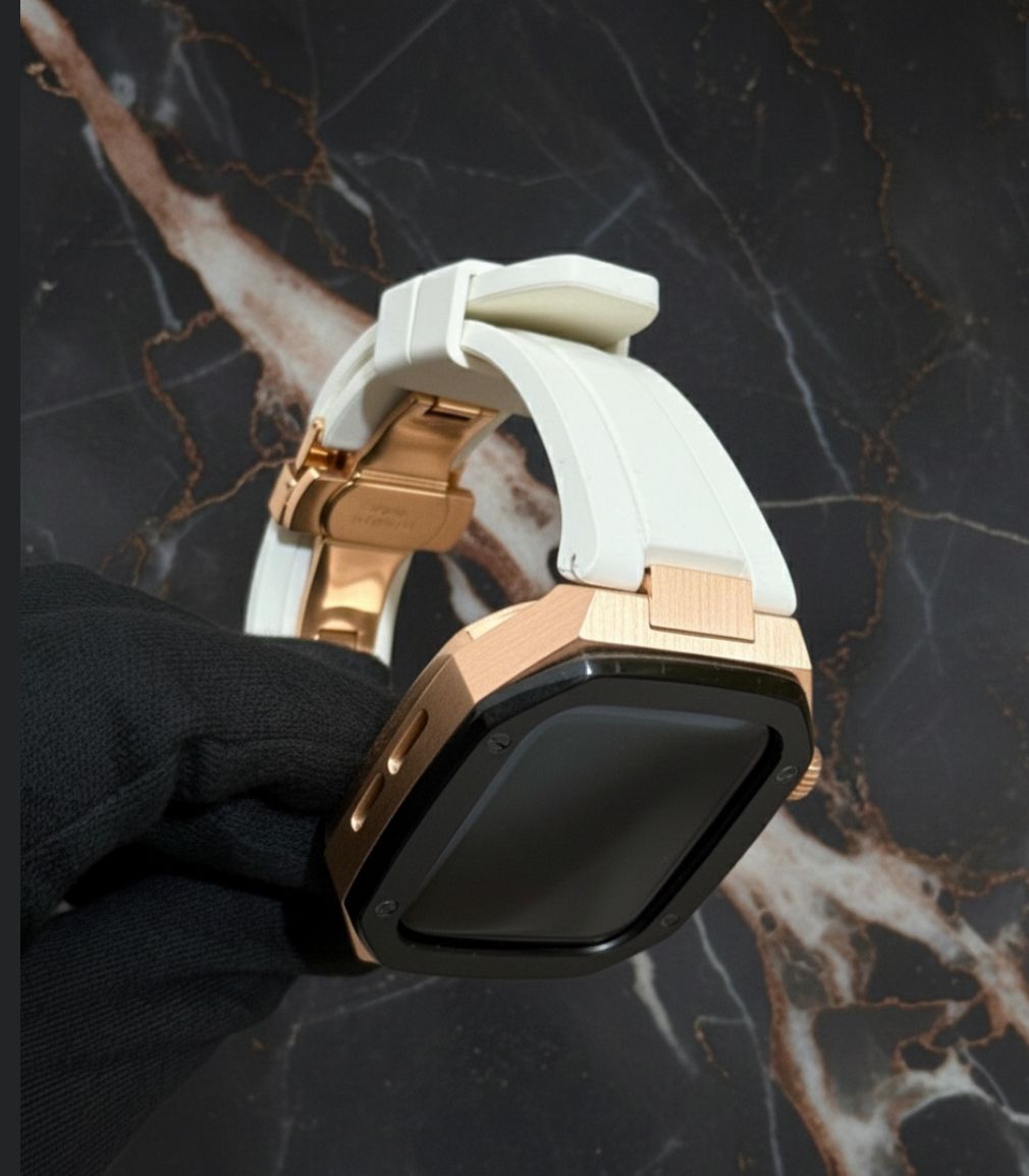 工具不要 最新 アップルウォッチ カスタム メタル ラバーバンド ベルト スクリューレス 224