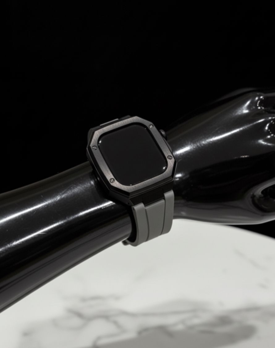 工具不要 最新 アップルウォッチ カスタム メタル ラバーバンド ベルト スクリューレス 240