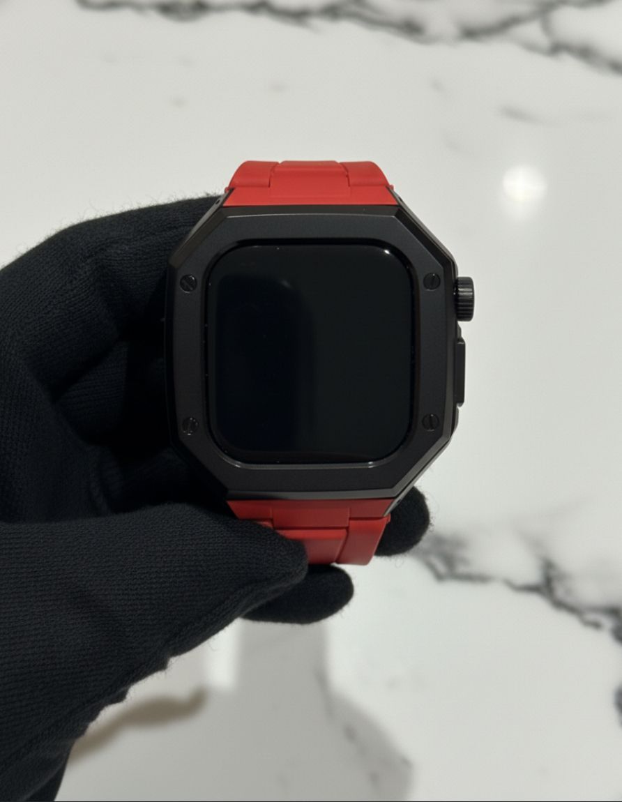 工具不要 最新 アップルウォッチ カスタム メタル ラバーバンド ベルト スクリューレス 228