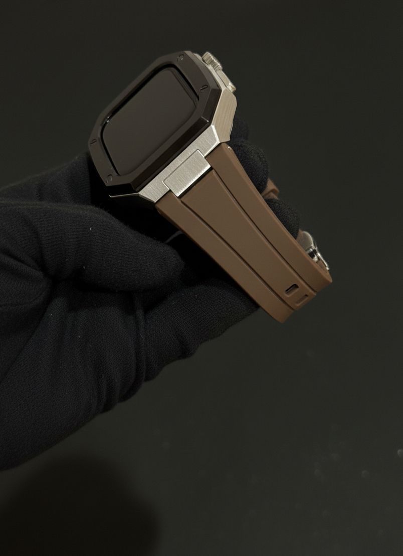 工具不要 最新 アップルウォッチ カスタム メタル ラバーバンド ベルト スクリューレス 236