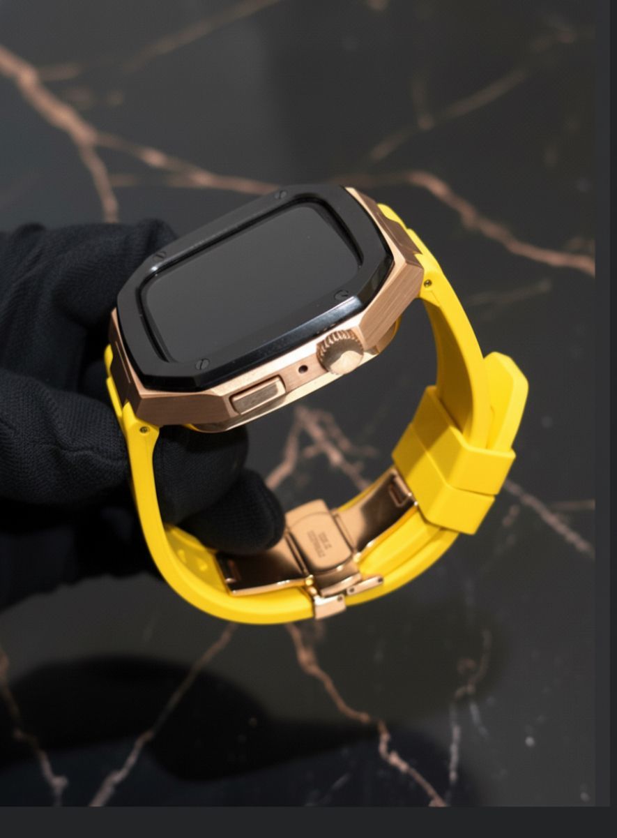 工具不要 最新 アップルウォッチ カスタム メタル ラバーバンド ベルト スクリューレス 232