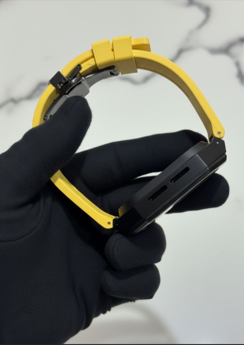 工具不要 最新 アップルウォッチ カスタム メタル ラバーバンド ベルト スクリューレス 234