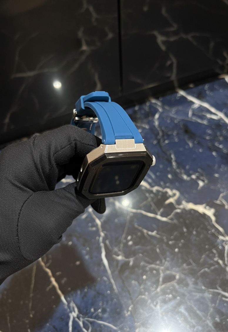 工具不要 最新 アップルウォッチ カスタム メタル ラバーバンド ベルト スクリューレス 243