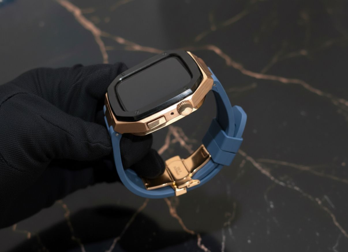 工具不要 最新 アップルウォッチ カスタム メタル ラバーバンド ベルト スクリューレス 241