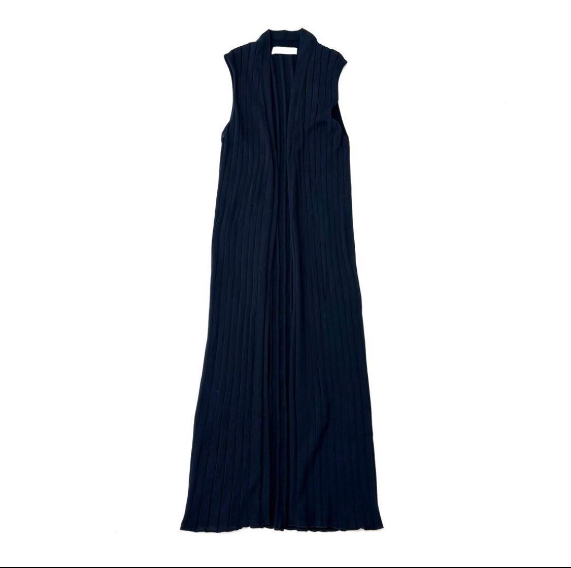 FABIANA FILIPPIネイビー リブ編み ロングカーディガン FABIANA FILIPPI ファビアナフィリッピ リブニット ロング