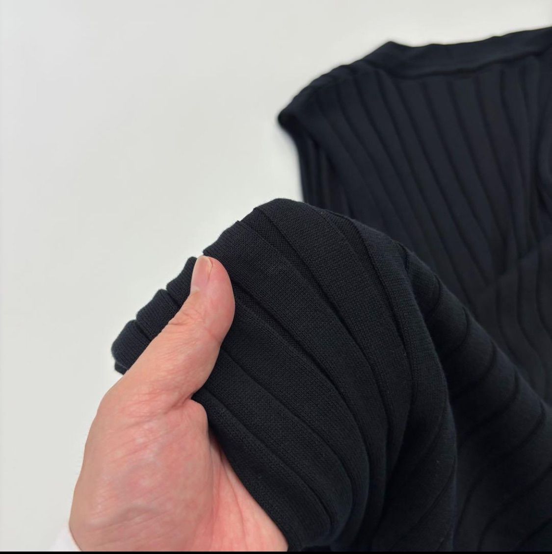 FABIANA FILIPPIネイビー リブ編み ロングカーディガン FABIANA FILIPPI ファビアナフィリッピ リブニット ロング