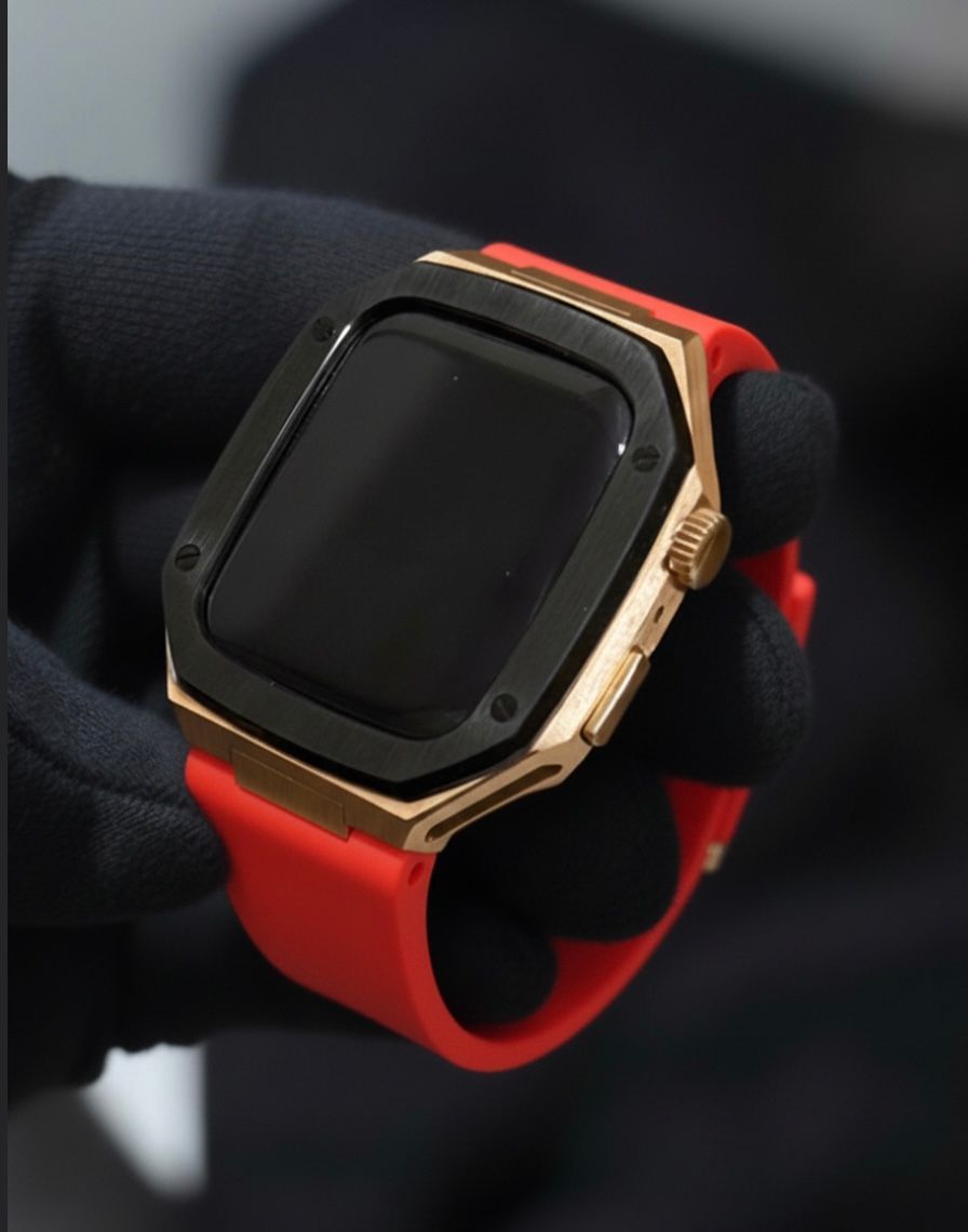 工具不要　最新　アップルウォッチ　カスタム　メタル　ラバーバンド　ベルト　スクリューレス　226