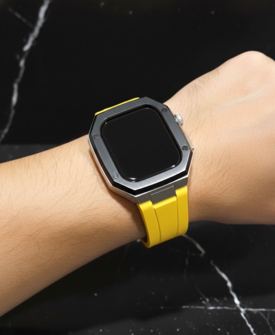 工具不要 最新 アップルウォッチ カスタム メタル ラバーバンド ベルト