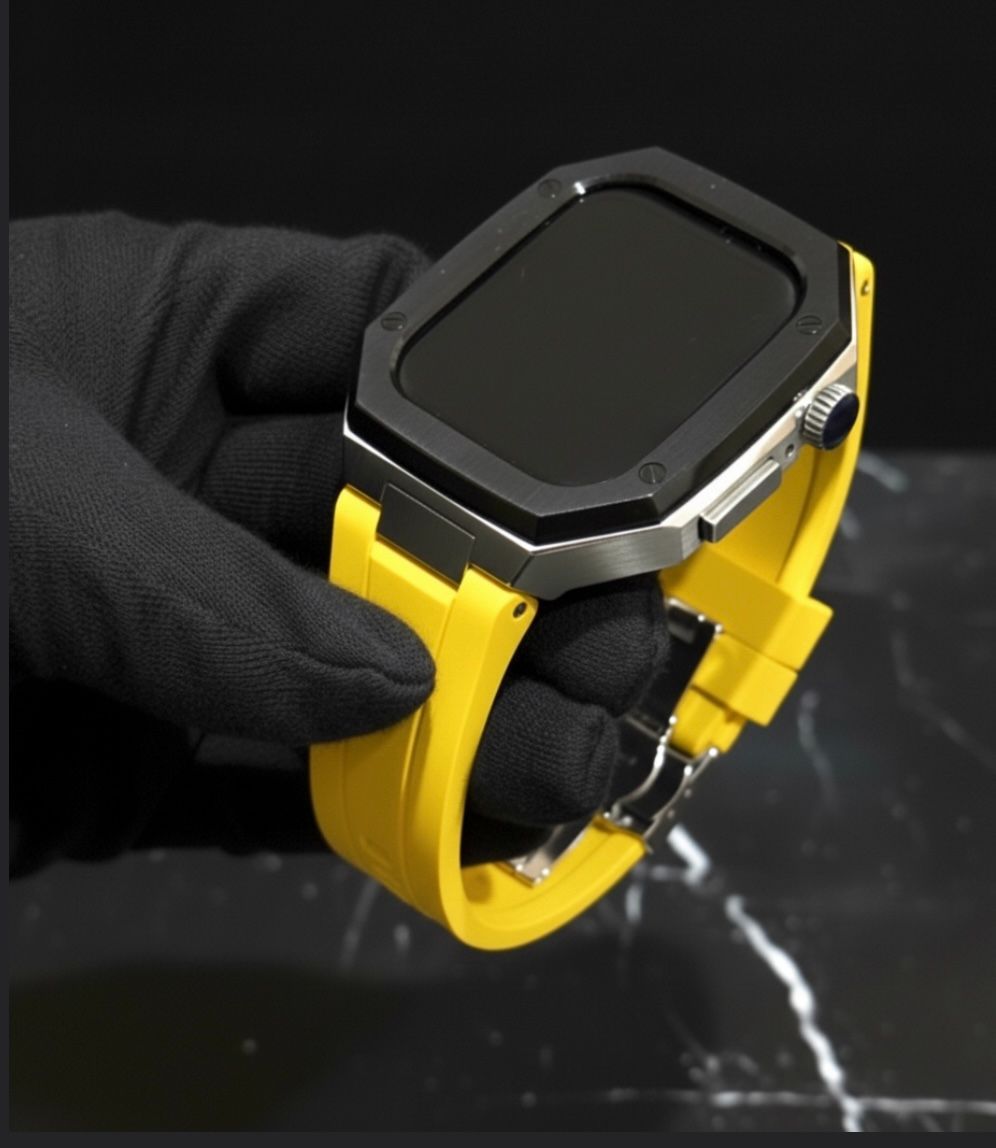 工具不要 最新 アップルウォッチ カスタム メタル ラバーバンド ベルト