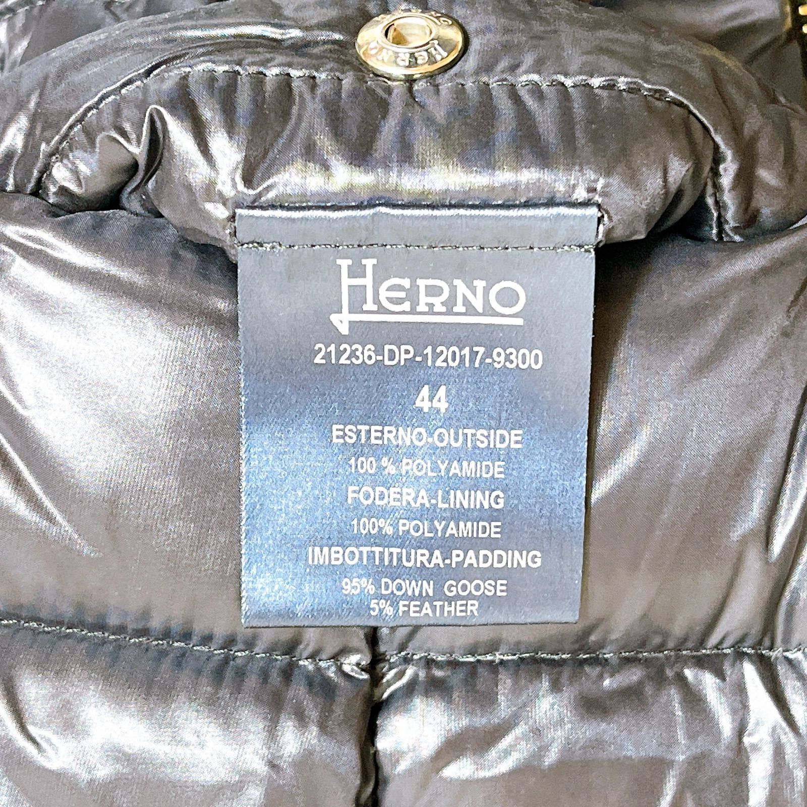 ヘルノ ダウン ジャケット キルティング ボトルネック ネイビー - メルカリ