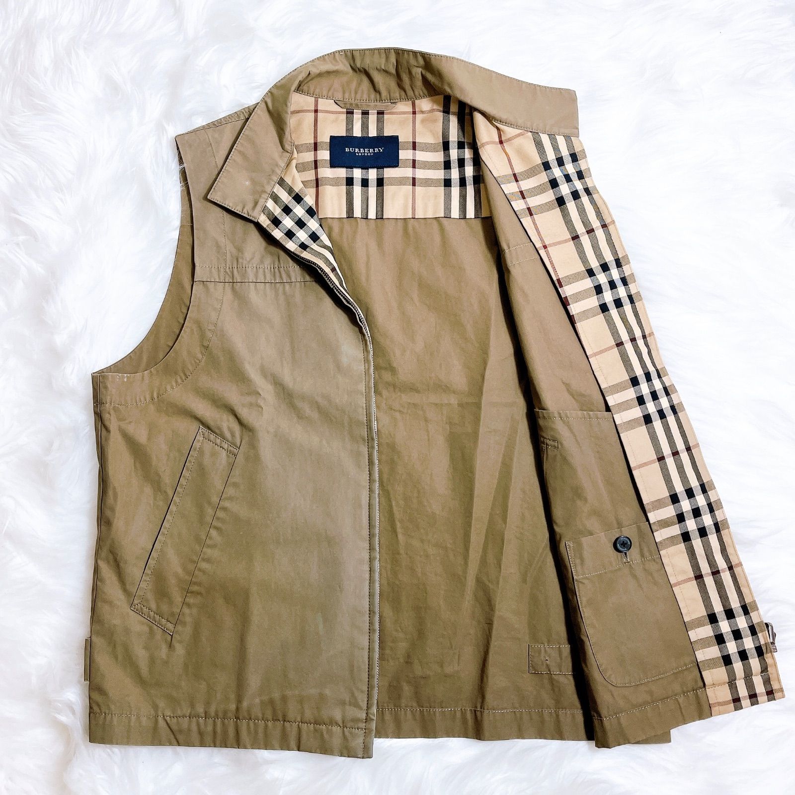 BURBERRY バーバリーロンドン ノバチェック スリーブレスジャケット