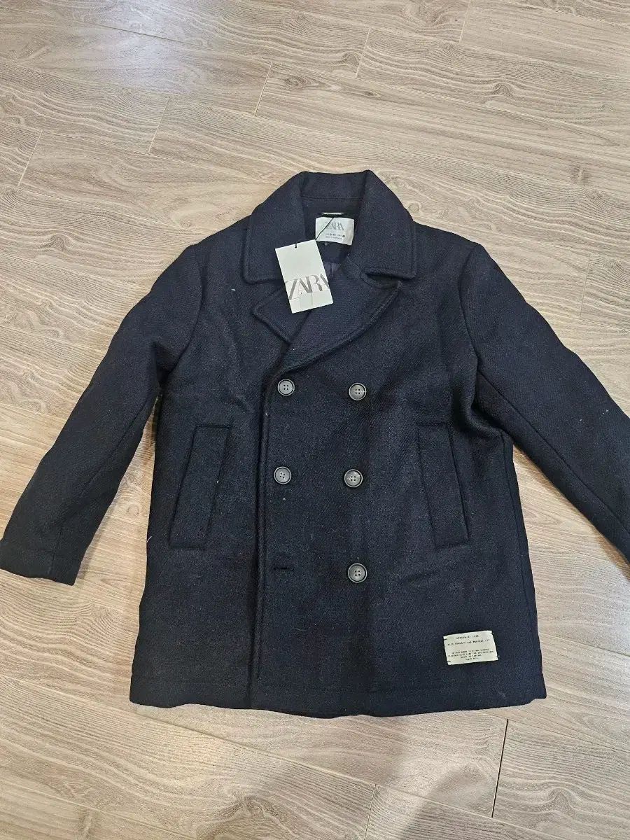 ザラキッズ ネイビー ピーコート 140