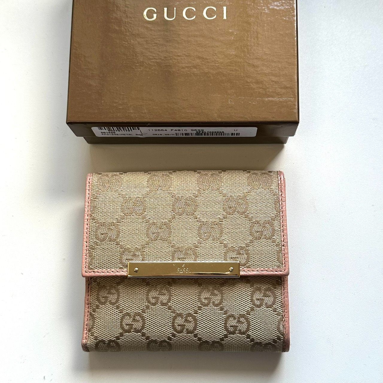 グッチ GUCCI 二つ折り財布 グッチシマ キャンバス