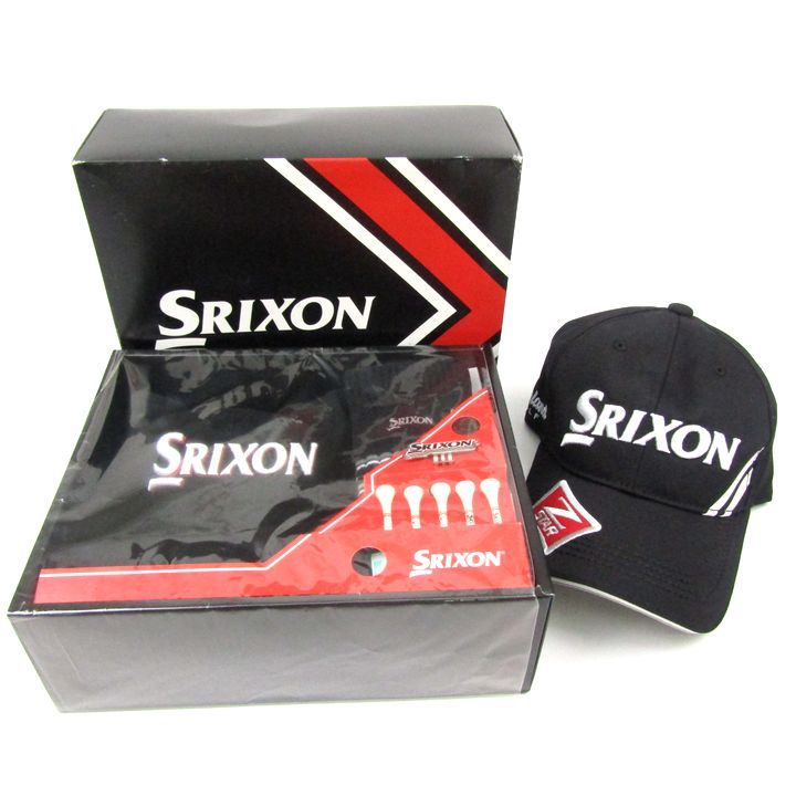 スリクソン キャップ ソックス等 2点セット ゴルフ スポーツウエア まとめて メンズ SRIXON