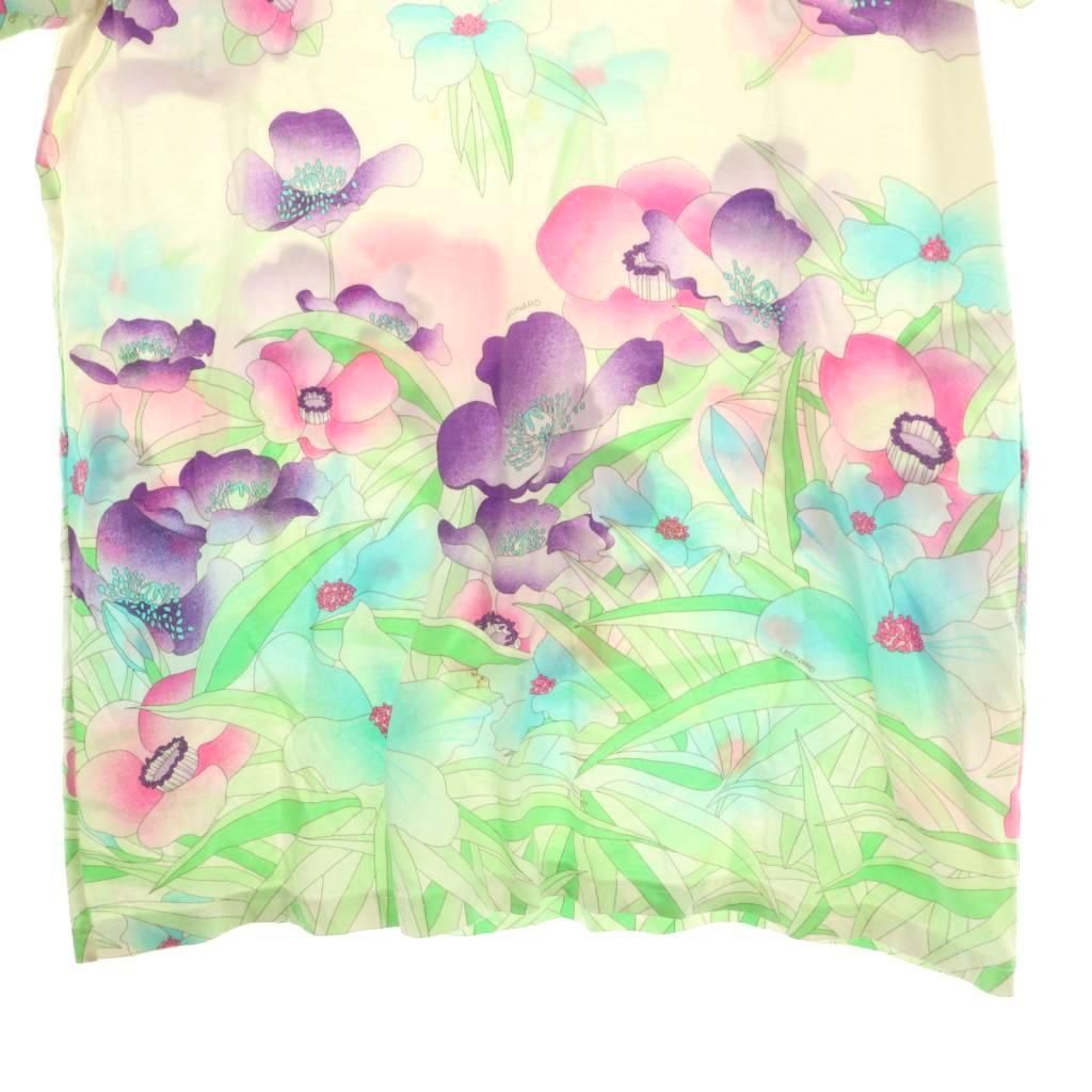 レオナールスポーツ LEONARD SPORT 花柄 半袖 カットソー Tシャツ 40