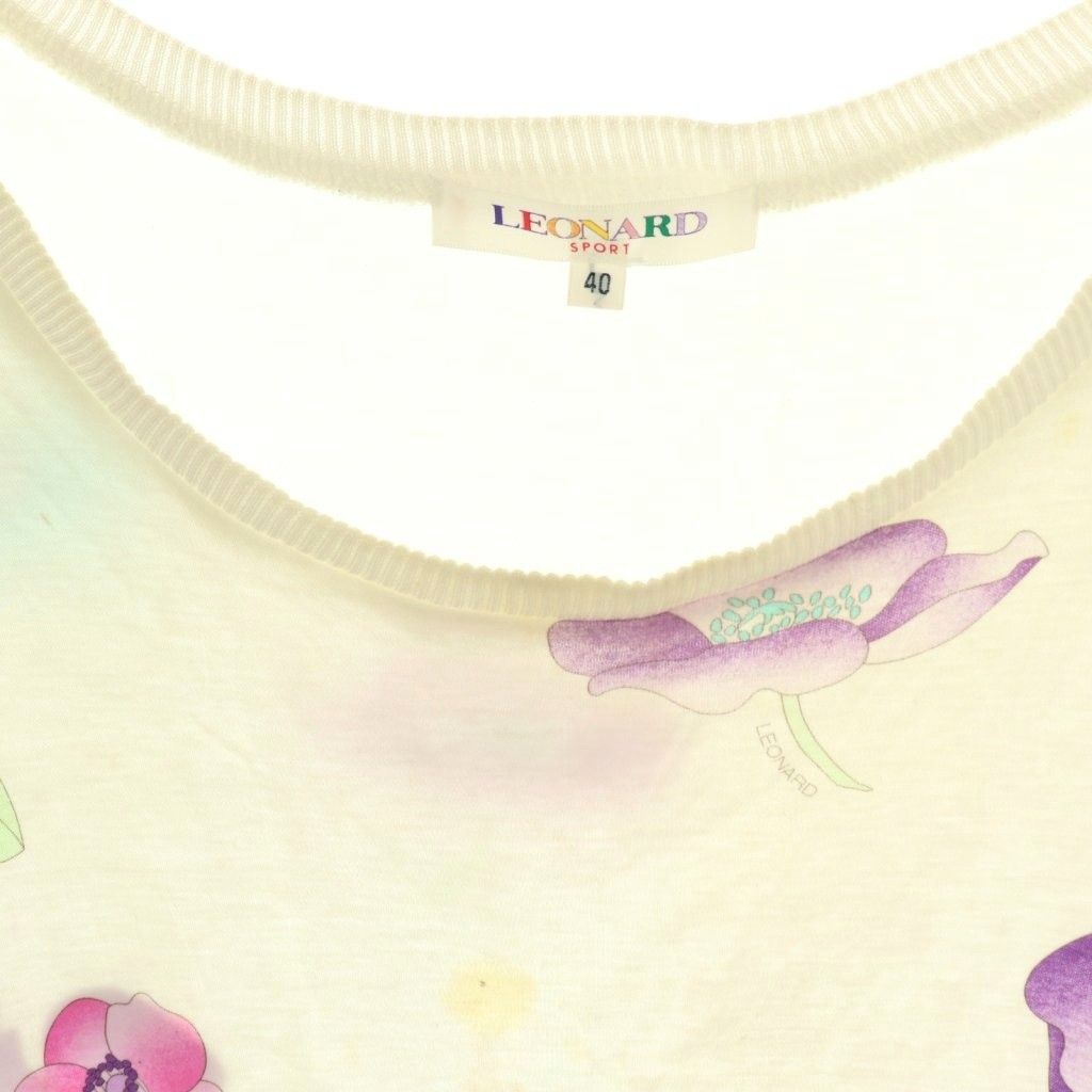 レオナールスポーツ LEONARD SPORT 花柄 半袖 カットソー Tシャツ 40