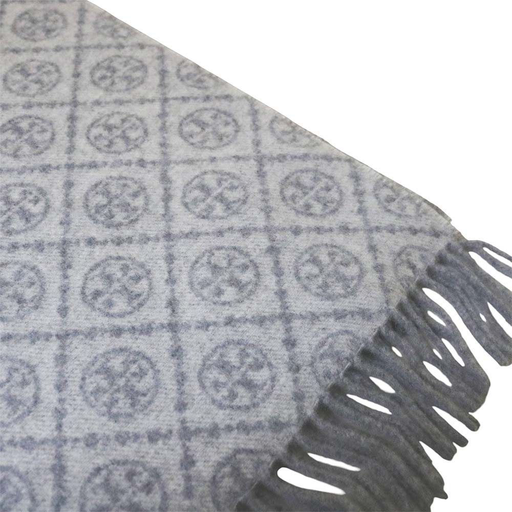 トリーバーチ TORY BURCH マフラー T MONOGRAM OBLONG SCARF Tモノグラム オブロングスカーフ ジャカードニット ロゴ リバーシブル ダブルレイヤー レディース グレー おしゃれ ブランド プレゼント ギフト