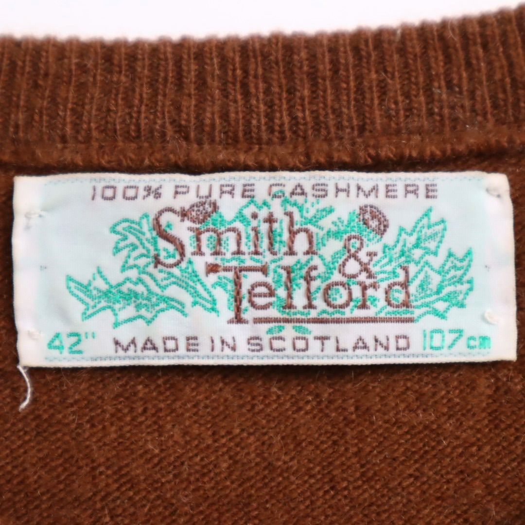 80s 90s Vintage Smith & Telford スコットランド製 カシミヤ100