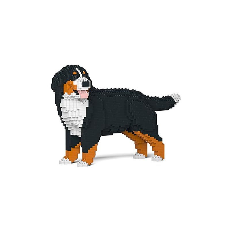 リアルな動物オブジェを作れる ブロックおもちゃ 迫力ある バーニーズ マウンテン ドッグ 38.1×13.8×高さ25cm ネジで固定する丈夫なブロック 大人向け 立体パズル 崩れない インテリア小物 JEKCA エンヴェールヘルック