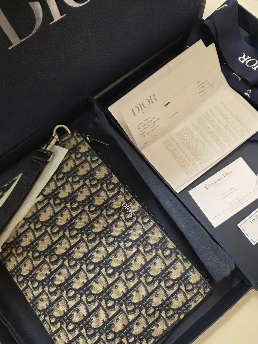 Dior オブリーク ジャカード クラッチバッグ ポーチ A 5 ベージュ