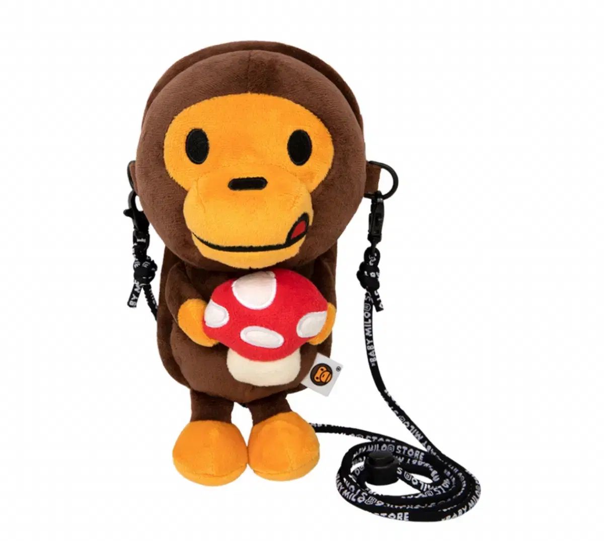 A BATHING APE® ベイビー マイロ PLUSH モバイルバッグ マッシュルーム クロスバック