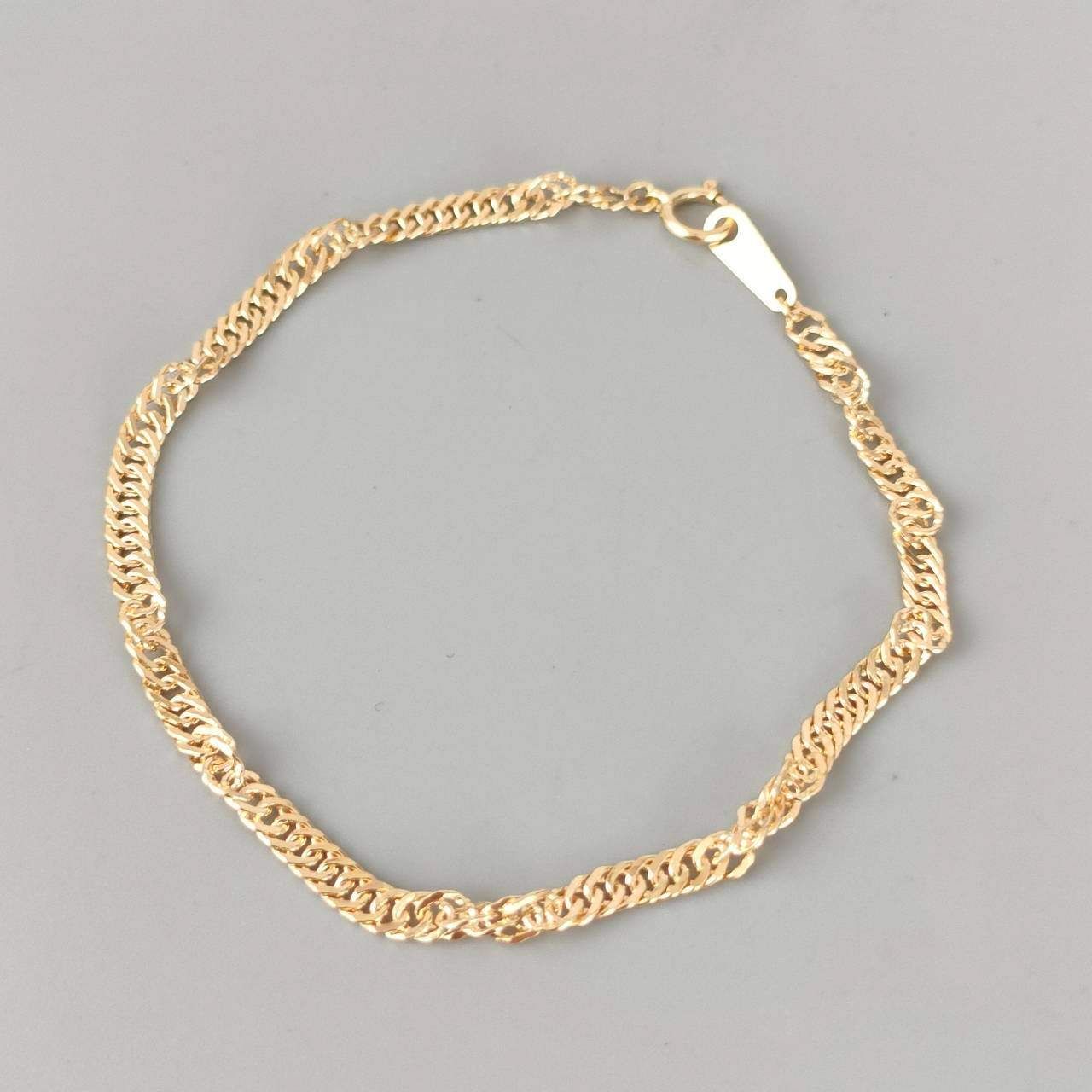 18金 K18 スクリューブレスレット 造幣局刻印 レディース 3.71g 18㎝ D554