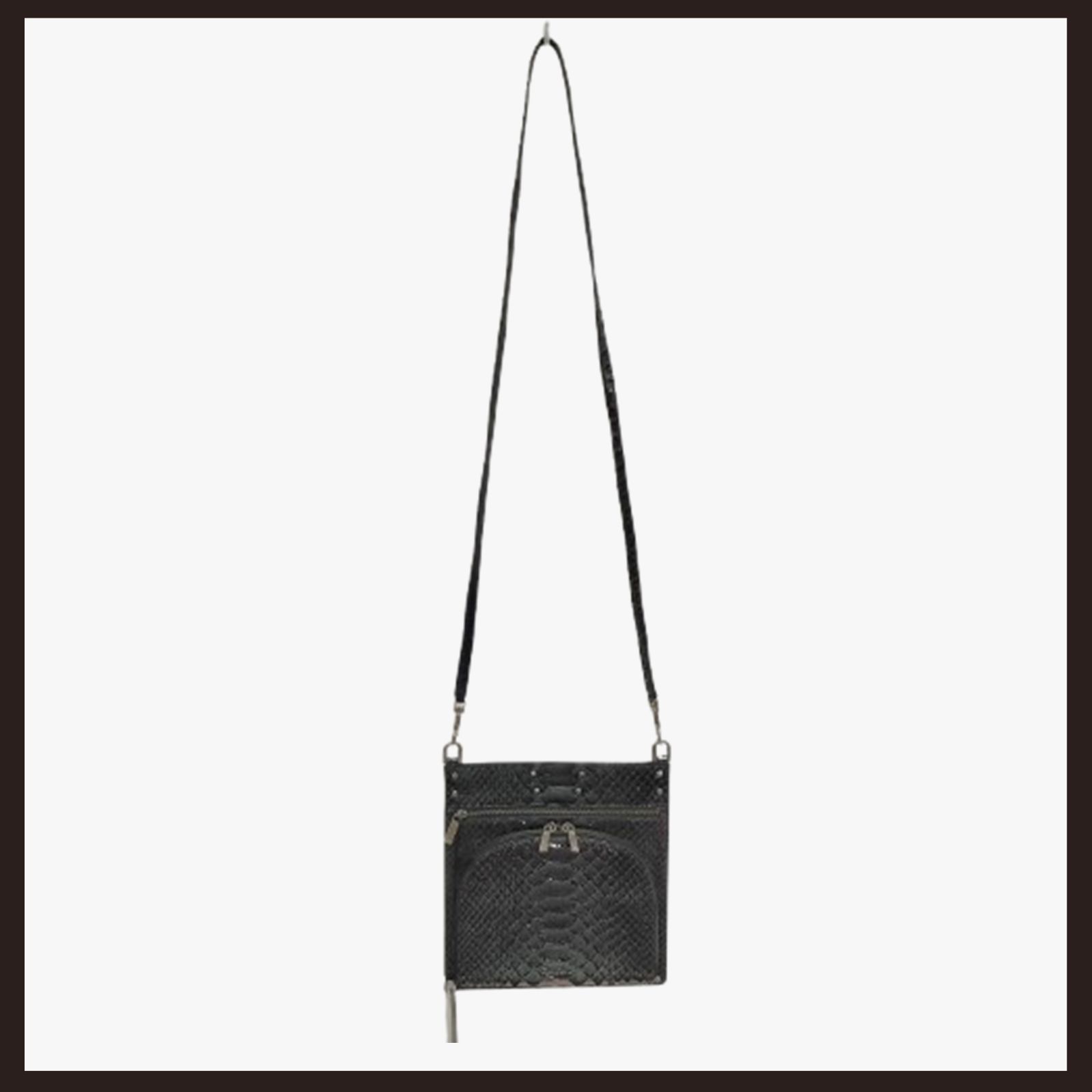 RICK OWENS パイソンショルダーバッグ 薄マチショルダー 玉虫色 リックオウエンス