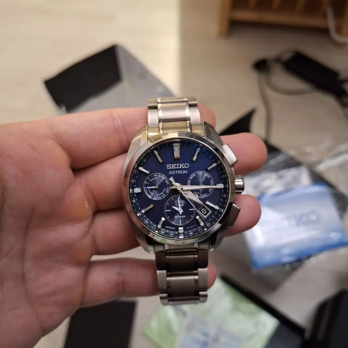 SEIKO アストロン チタン時計 ネイビー