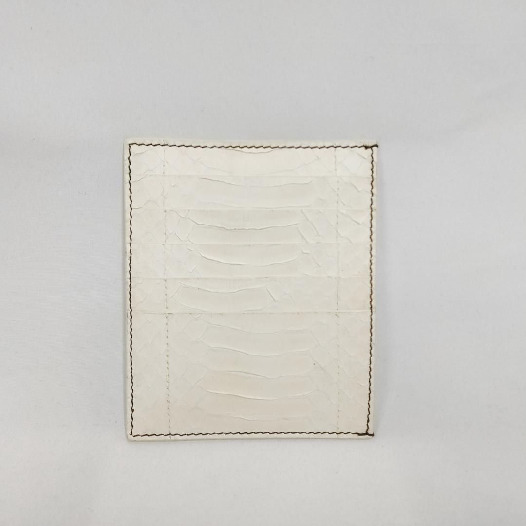 RICK OWENS スネークレザーカードホルダー カードケース ホワイト リックオウエンス