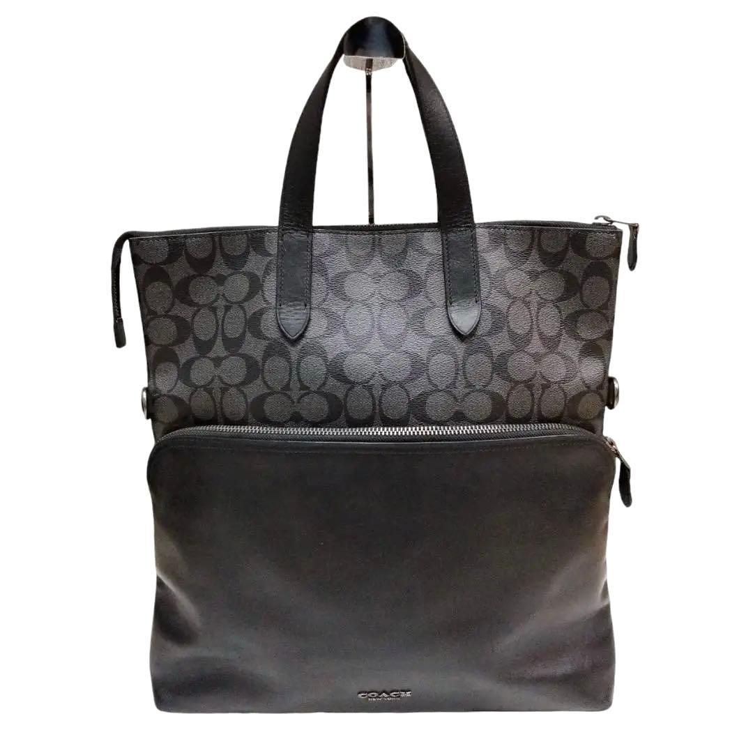 【極美品】コーチ　ビジネス　トートバッグ　グラハム　シグネチャー　2way COACH コーチ 2way シグネチャートートバッグ グラハム ビジネスバッグ