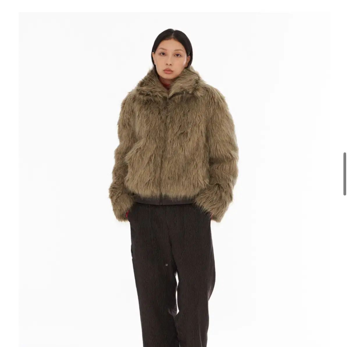 ウェルビーイングエクスプレス ファージャケット キャメル s fur jumper ファーアウター