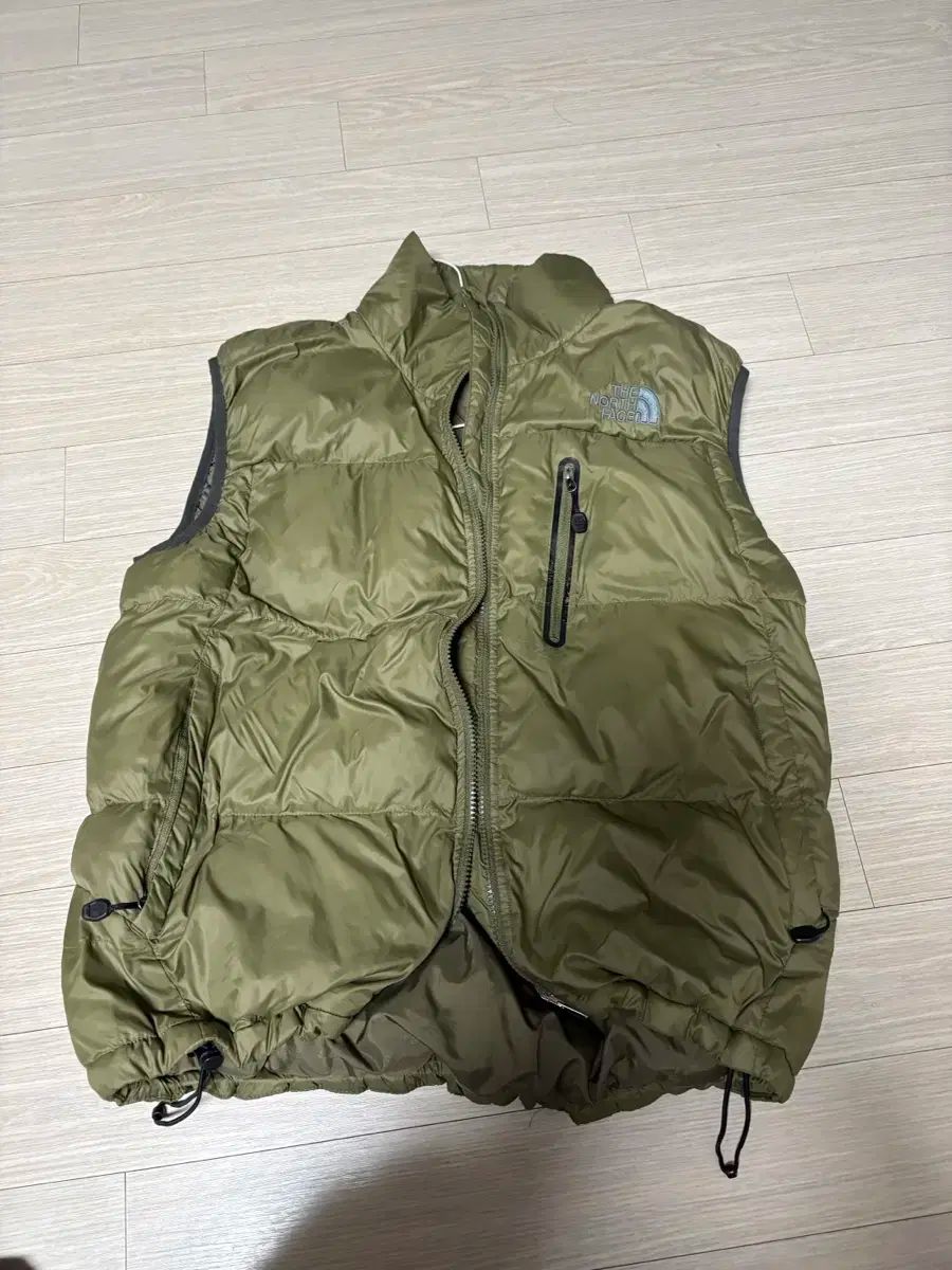 ザノースフェイス ダウン ベスト カーキ M