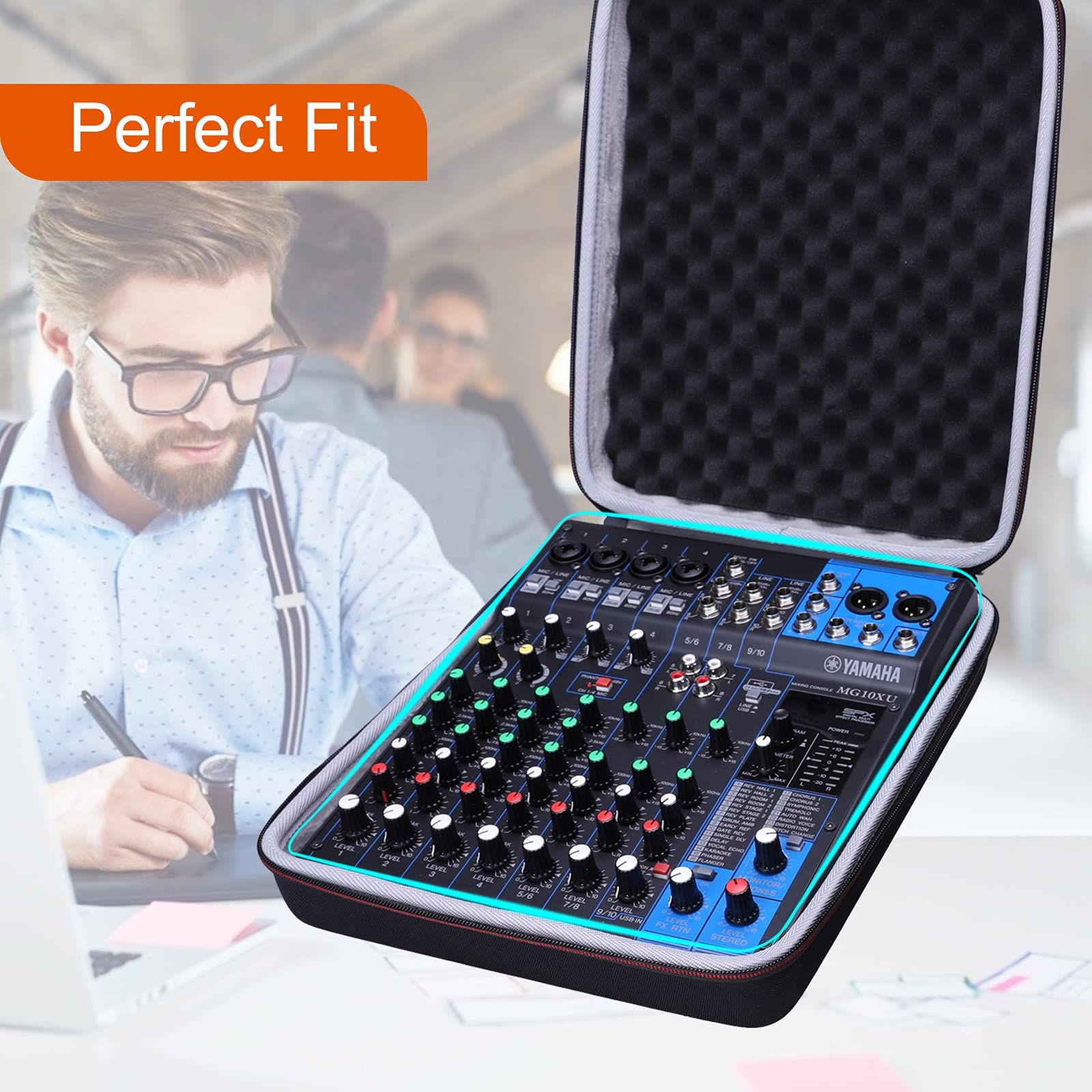【美品】YAMAHA MG10XU ハードケース付 L LTGEM EVAハードケース YAMAHA MG10XU MG10 MG06 10入力ステレオ
