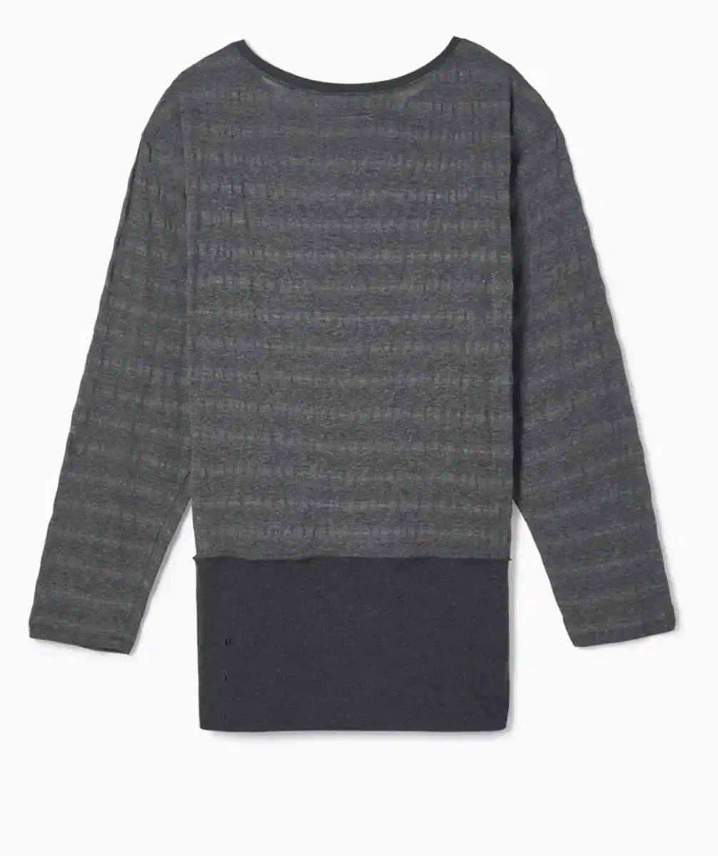 SEO リブヘム オフショルダートップ チャコール