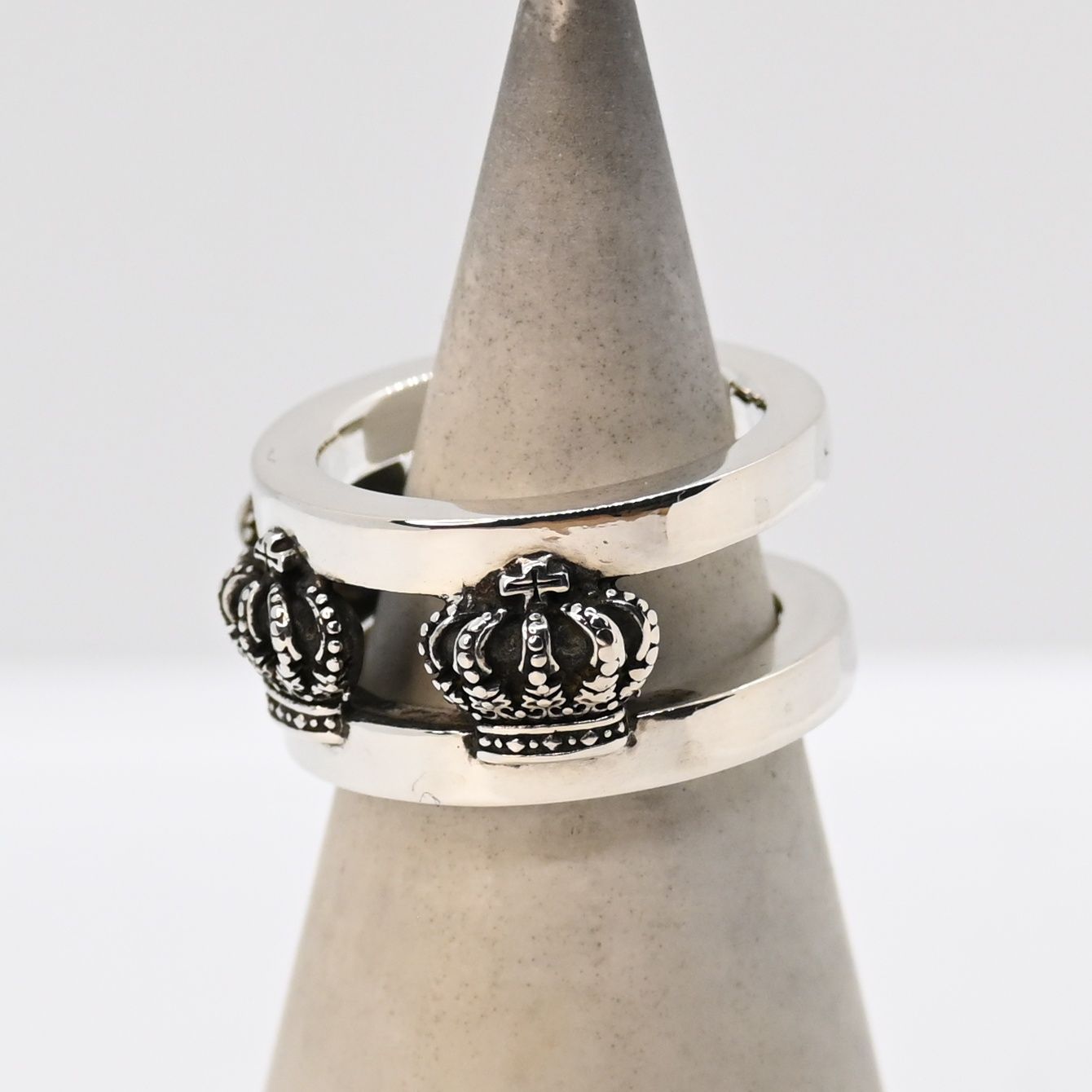 研磨済 JUSTIN DAVIS クラウン リング 9号 SRJ 305 ジャスティンデイビス 指輪 王冠