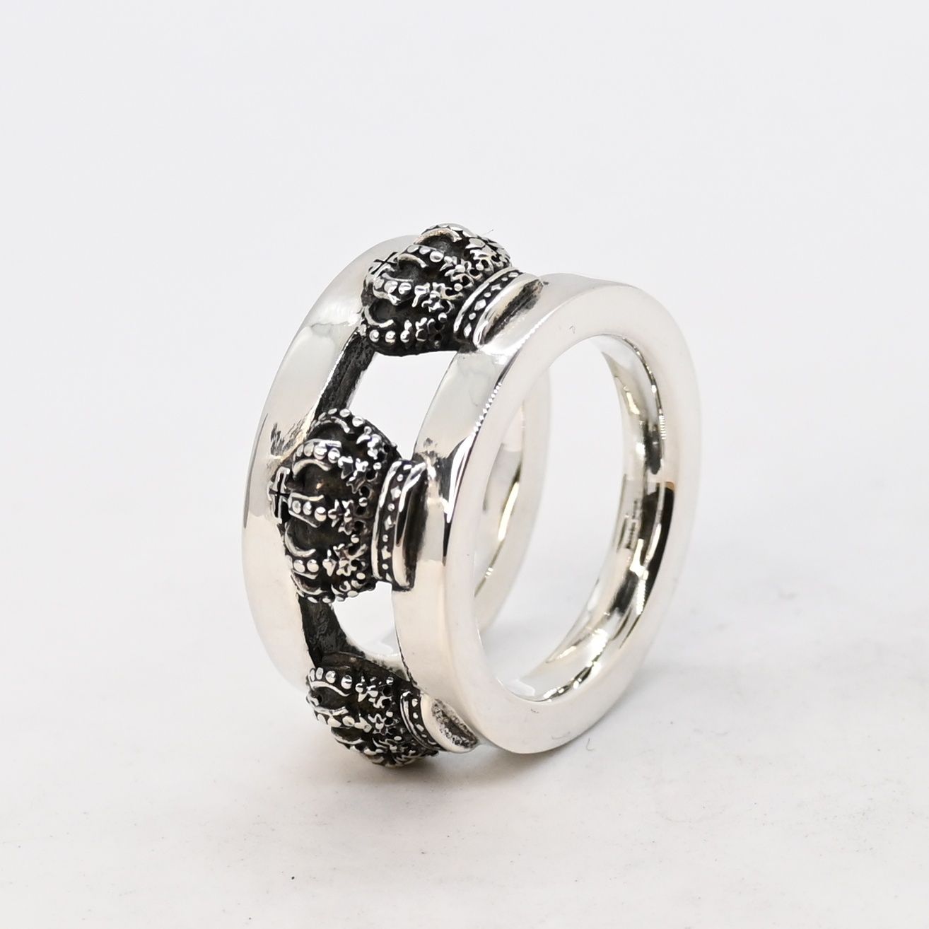 研磨済】 JUSTIN DAVIS クラウン リング 9号 SRJ305 ジャスティン