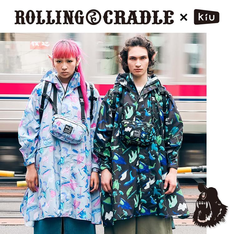 キウ レインポンチョ 2ND STANDARD RAIN PONCHO - 2ND 防水 撥水 はっ水 耐水 豪雨対応 雨対策 大雨 台風 梅雨 レインコート スリーブポンチョ 雨具 雨ガッパ 雨合羽 袖付き 収納袋 ポケッ UMAブラック OLIVEOS_COM_TR