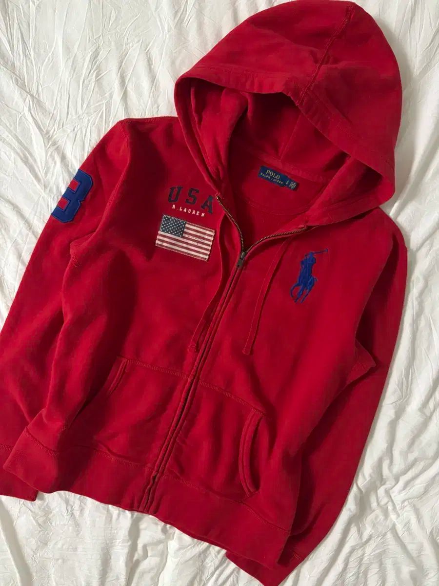 ポロ ビックポニー 星条旗 ジップアップパーカー